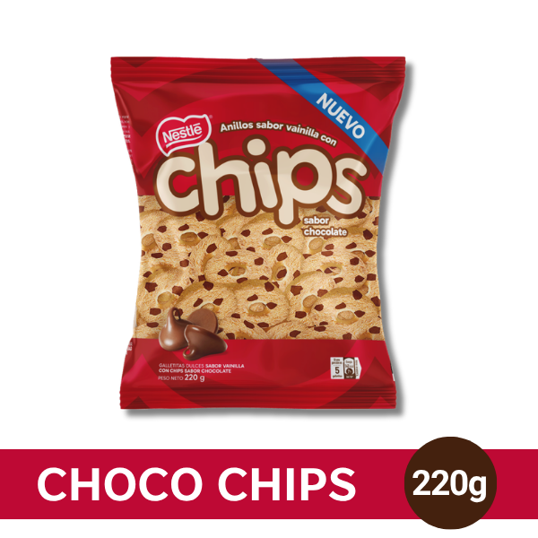 NESTLÉ Galletitas Chips sabor Chocolate 220g