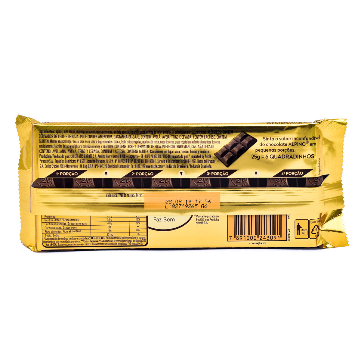 Chocolate Alpino 85gr