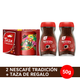 Pack 2 Nescafé Tradición 50gr + Taza de regalo